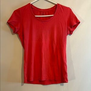 Nautica Red Fitted Short Sleeve T-Shirt